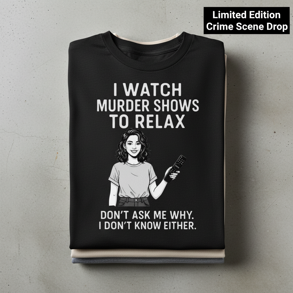 Murder Shows & Chill T-Shirt_stacked_flatlay