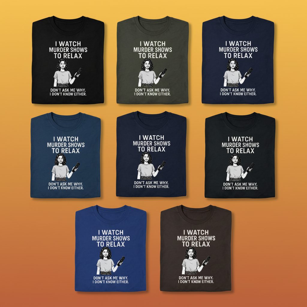 Murder Shows & Chill T-Shirt_6color_grid