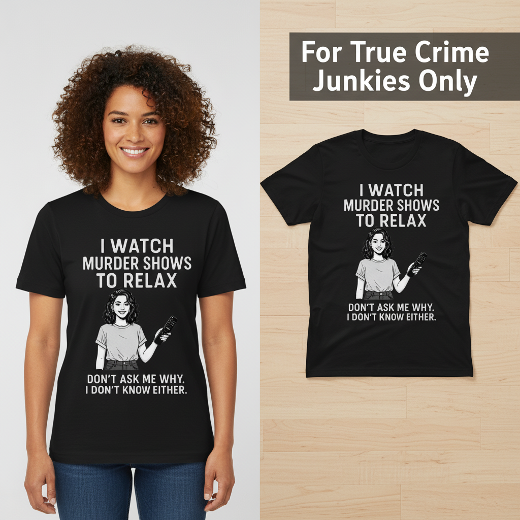 Murder Shows & Chill T-Shirt_model_flat