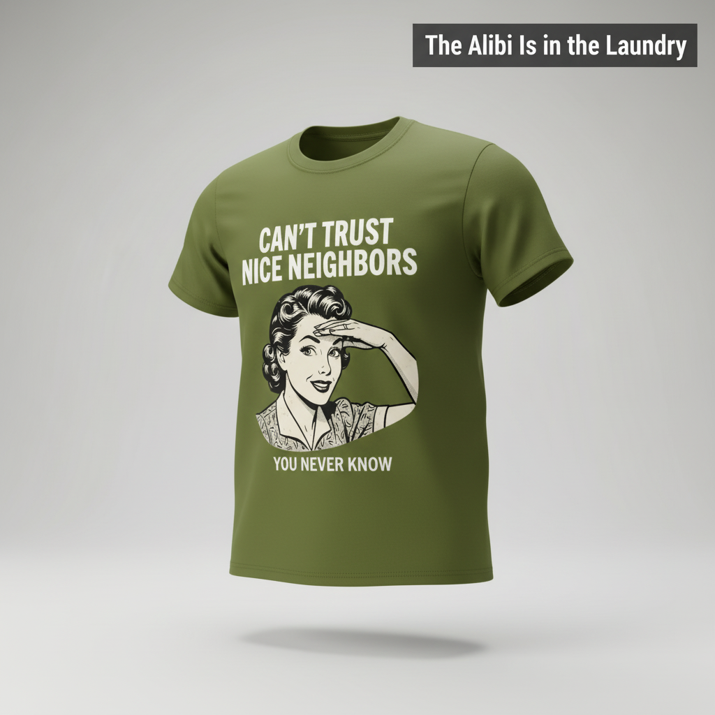 Can't Trust Nice Neighbors T-Shirt_3d_float