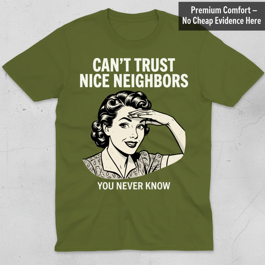 Can't Trust Nice Neighbors T-Shirt_clean