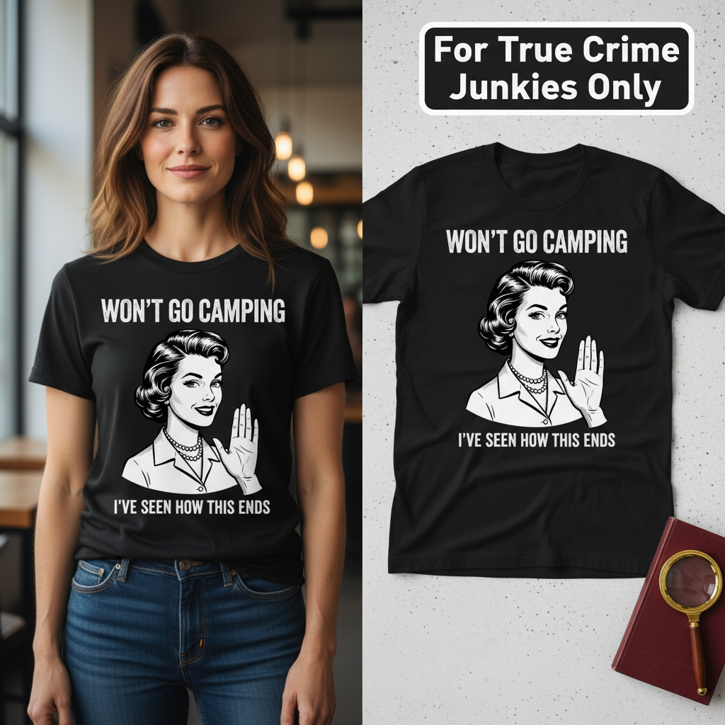 Won’t Go Camping T-Shirt_model_flat