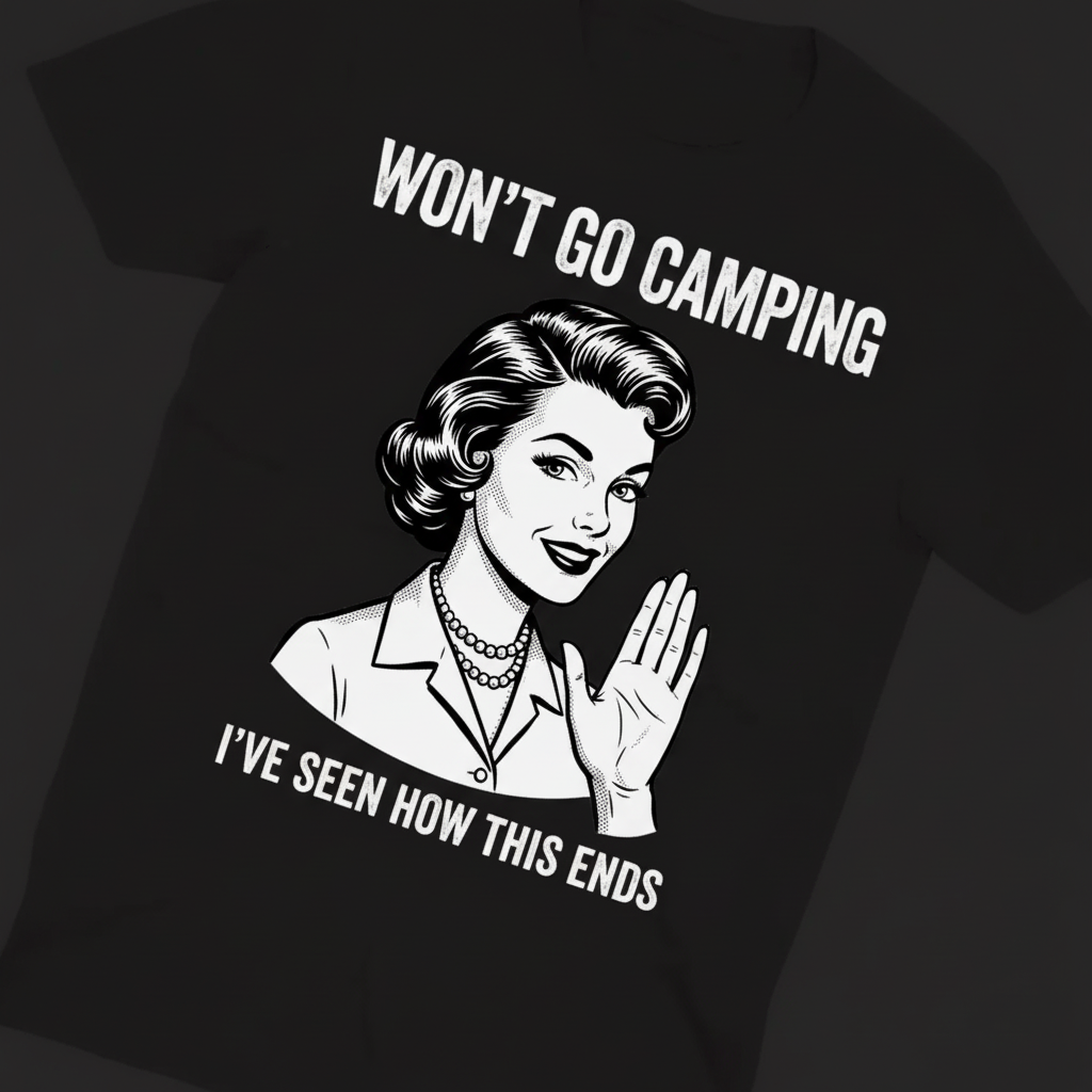 Won’t Go Camping T-Shirt_extreme_za