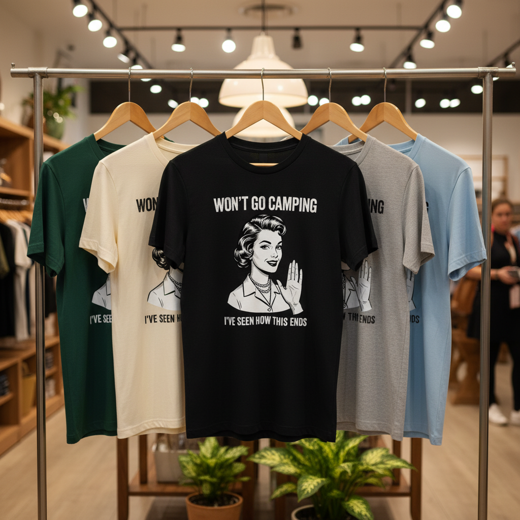 Won’t Go Camping T-Shirt_boutique_rack
