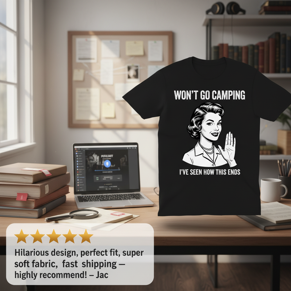 Won’t Go Camping T-Shirt_review_5star