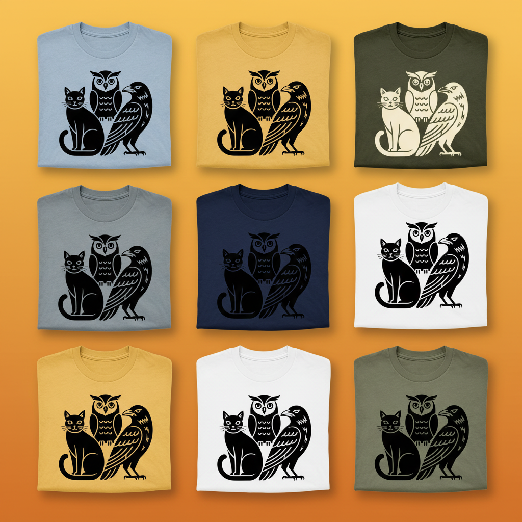 Mystic Trio T-Shirt_6color_grid