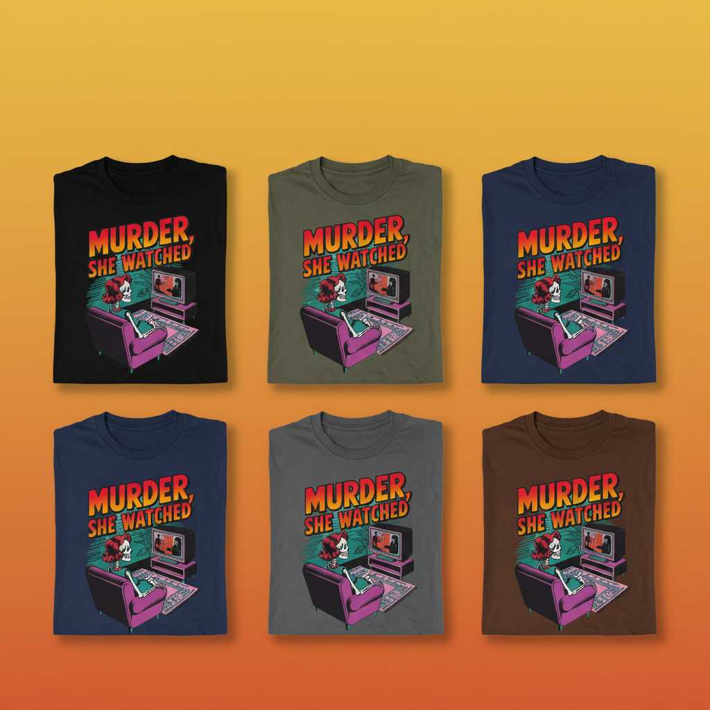 Murder She Watched T-Shirt_6color_grid