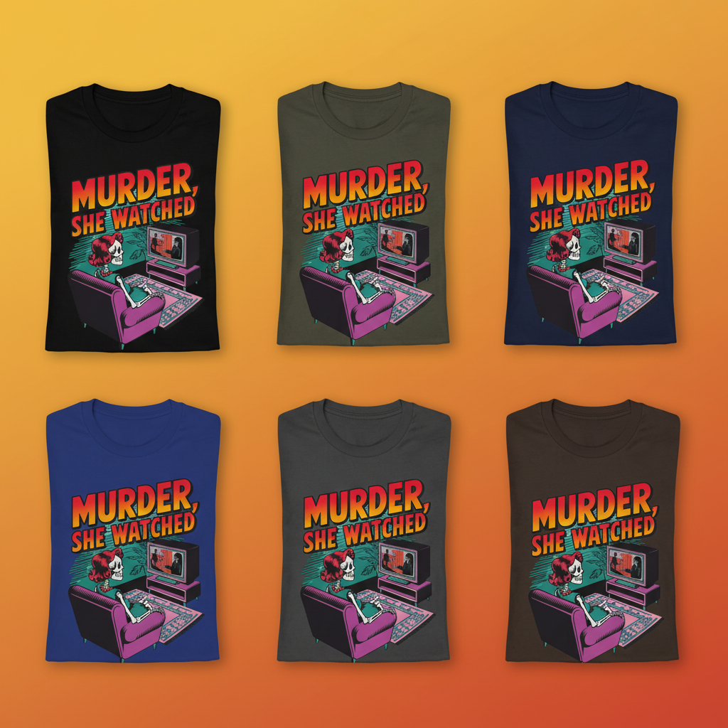 Murder She Watched T-Shirt_6color_grid
