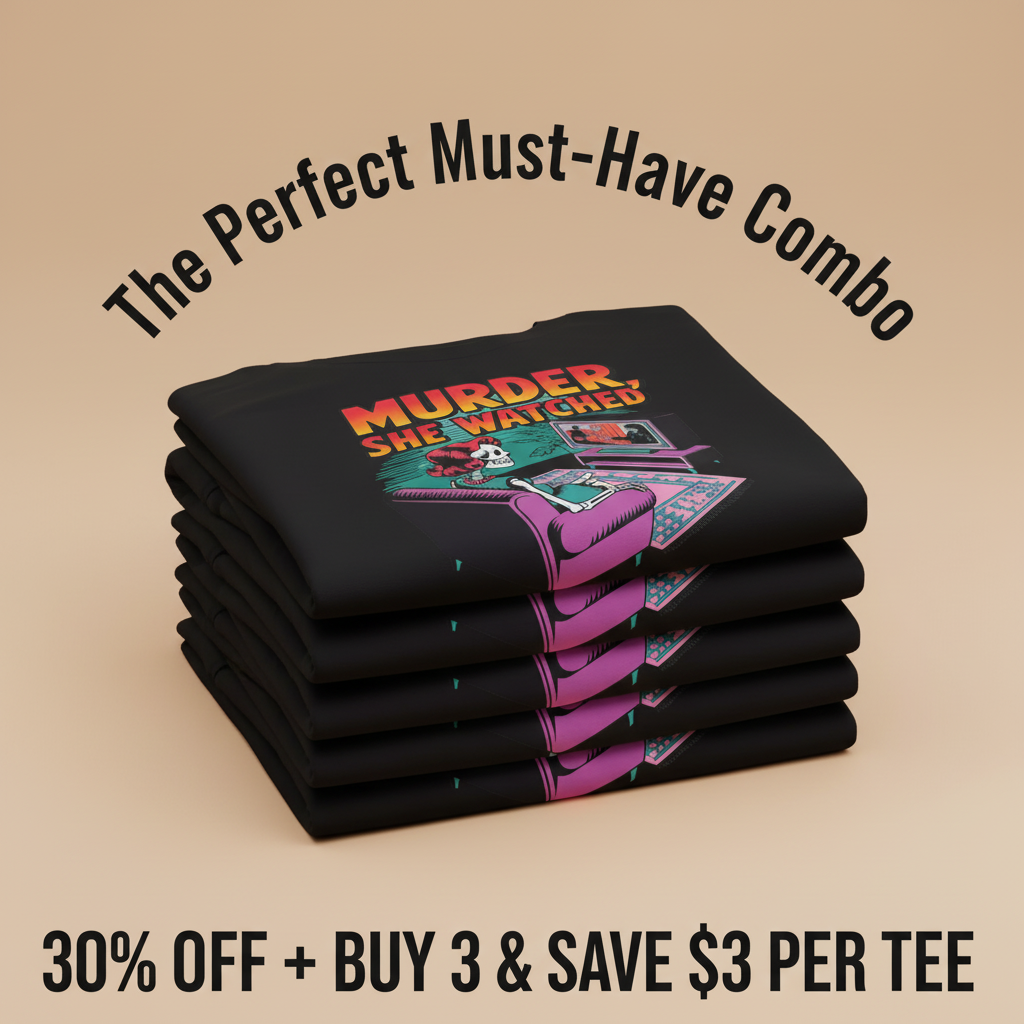 Murder She Watched T-Shirt_stacked_promotion