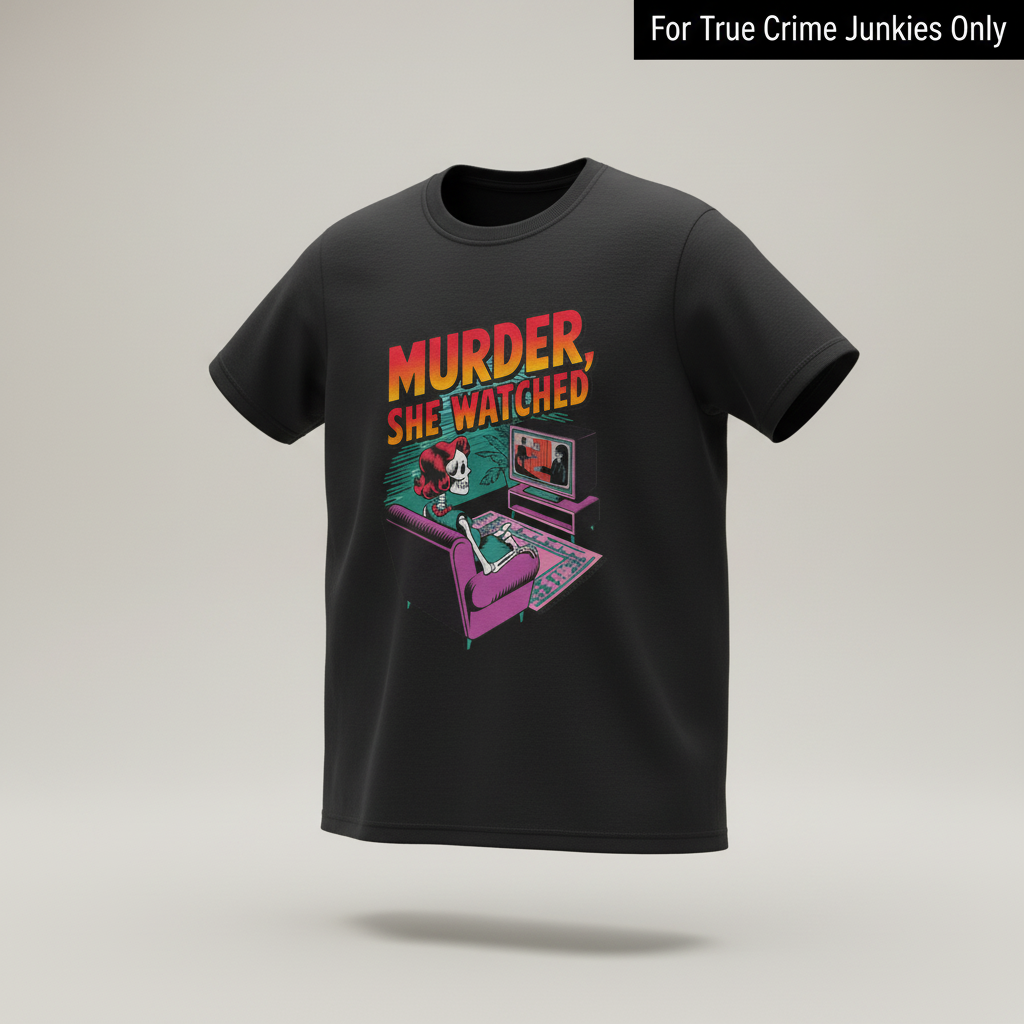 Murder She Watched T-Shirt_3d_float