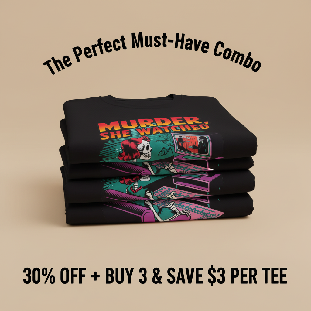 Murder She Watched T-Shirt_stacked_promotion