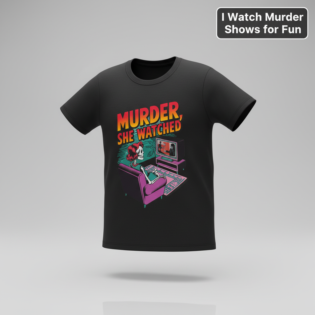 Murder She Watched T-Shirt_3d_float