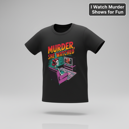 Murder She Watched T-Shirt_3d_float