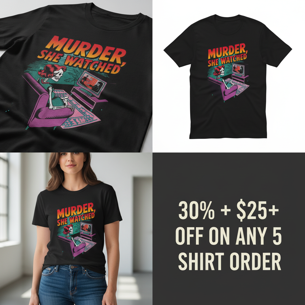 Murder She Watched T-Shirt_4_panel