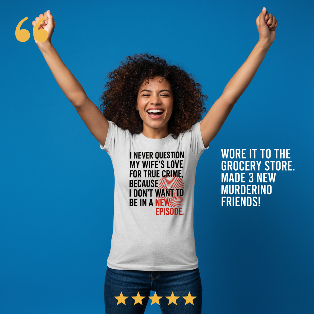 True Crime Wife T-Shirt_model_testimonial