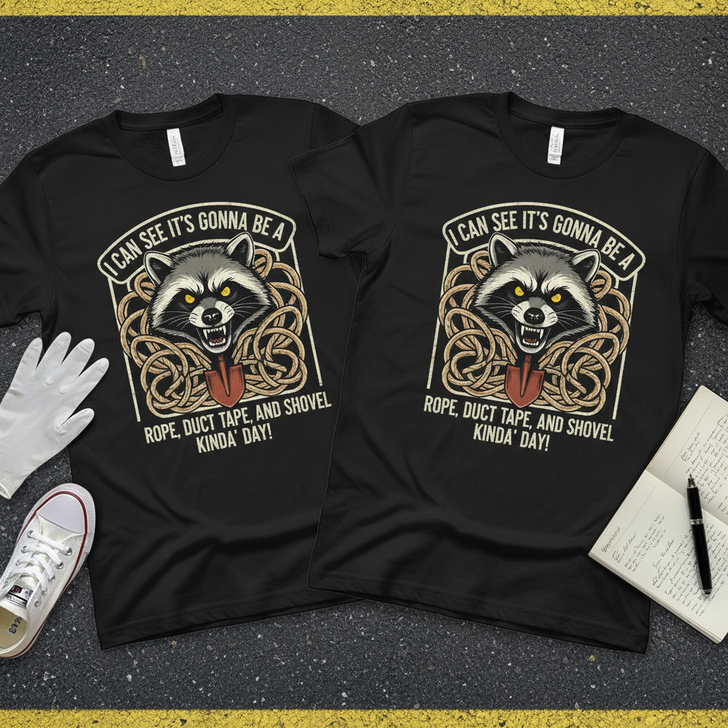 Rope, Duct Tape, & Shovel T-Shirt_dual_lifestyle