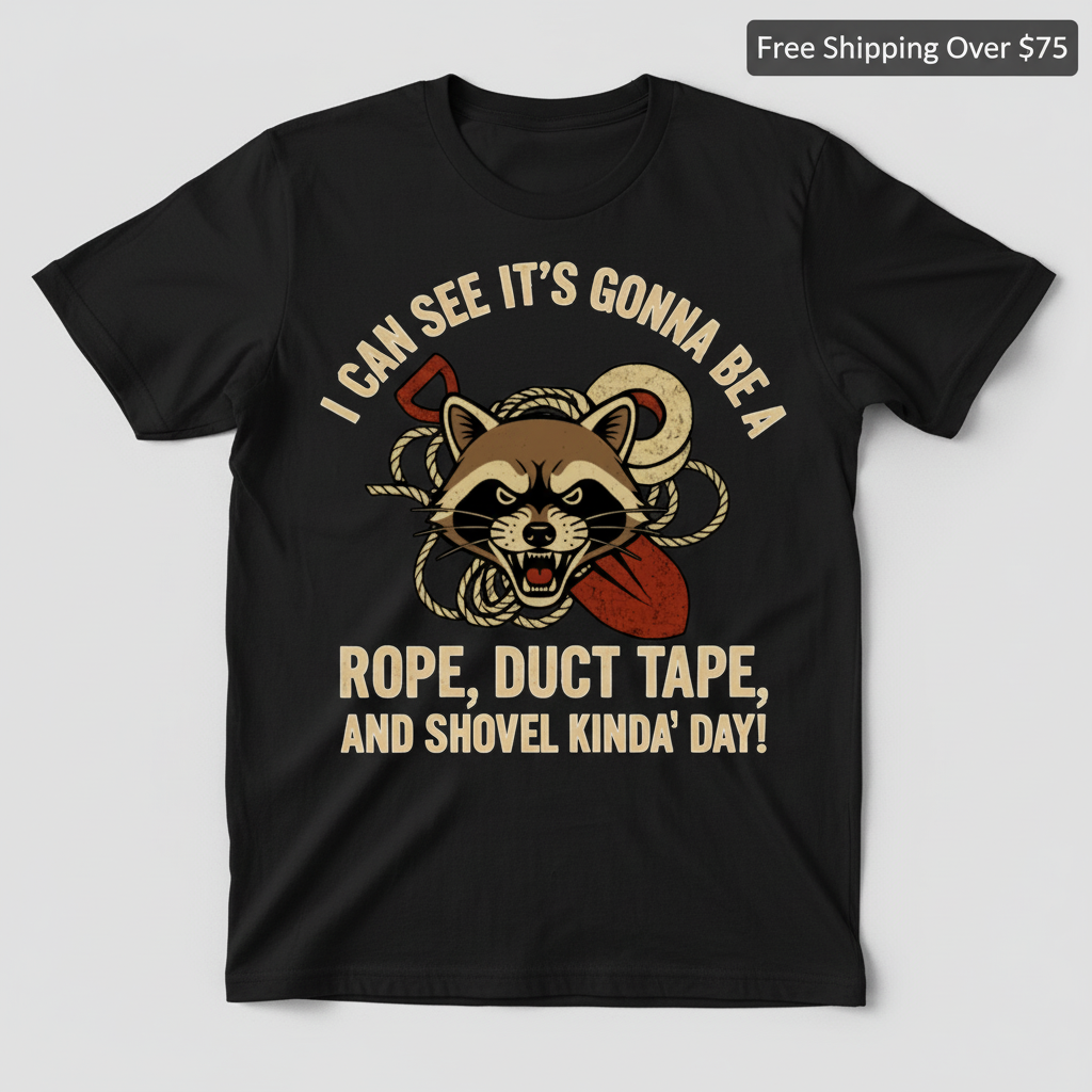 Rope, Duct Tape, & Shovel T-Shirt_clean