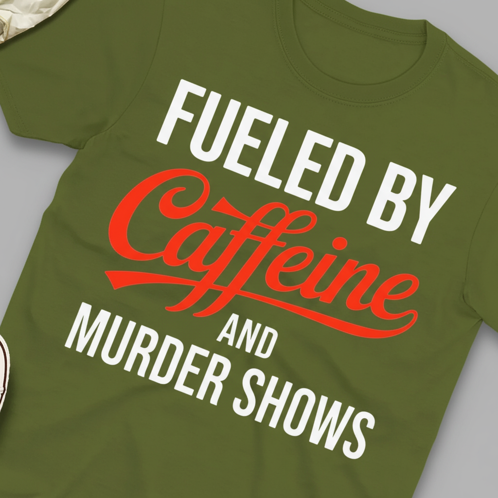 Fueled by Caffeine and Murder Shows T-Shirt_extreme_za