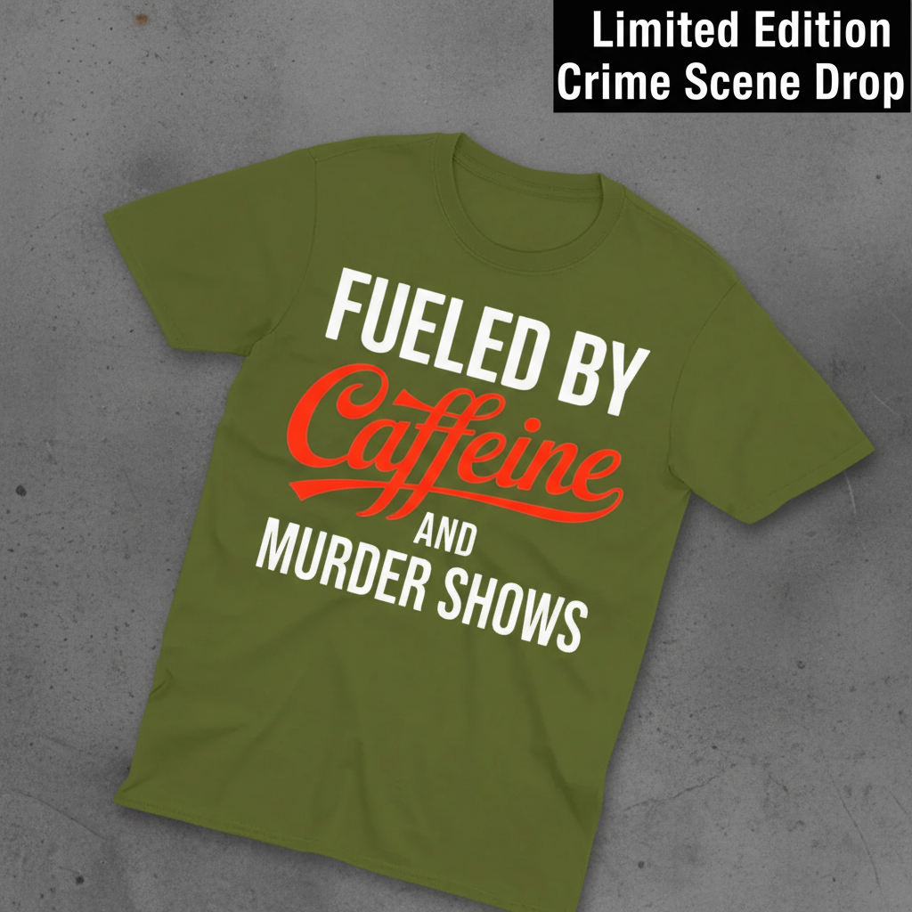 Fueled by Caffeine and Murder Shows T-Shirt_fold_tilt