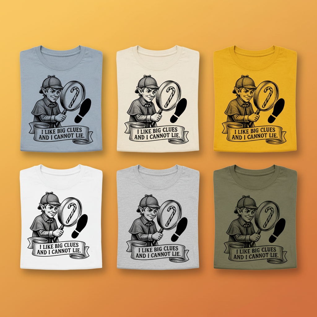 Big Clues Detective T-Shirt_6color_grid