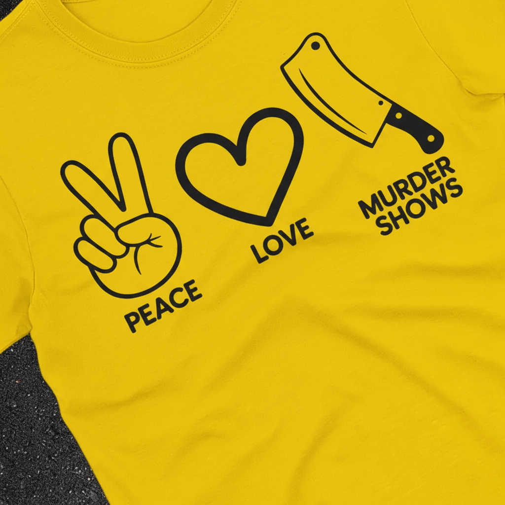 Peace Love Murder Shows T-Shirt_extreme_za
