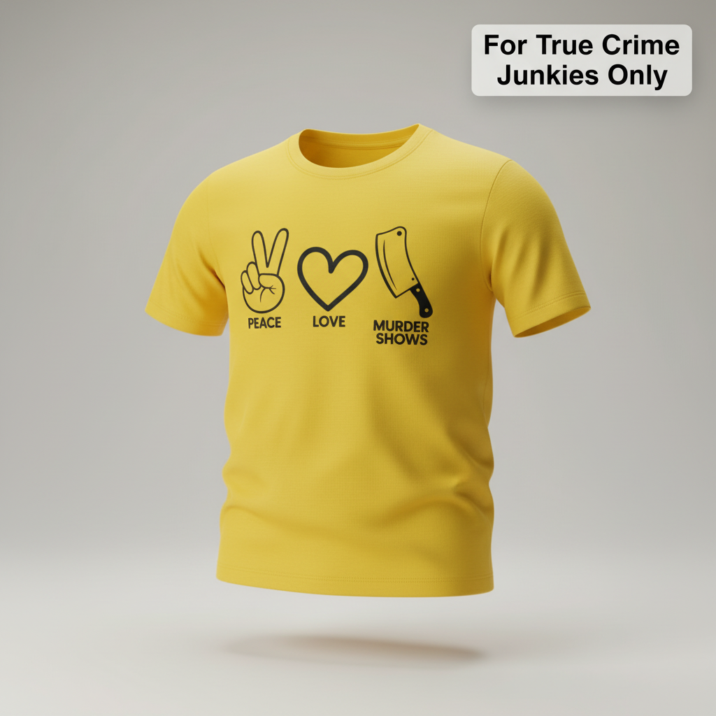 Peace Love Murder Shows T-Shirt_3d_float