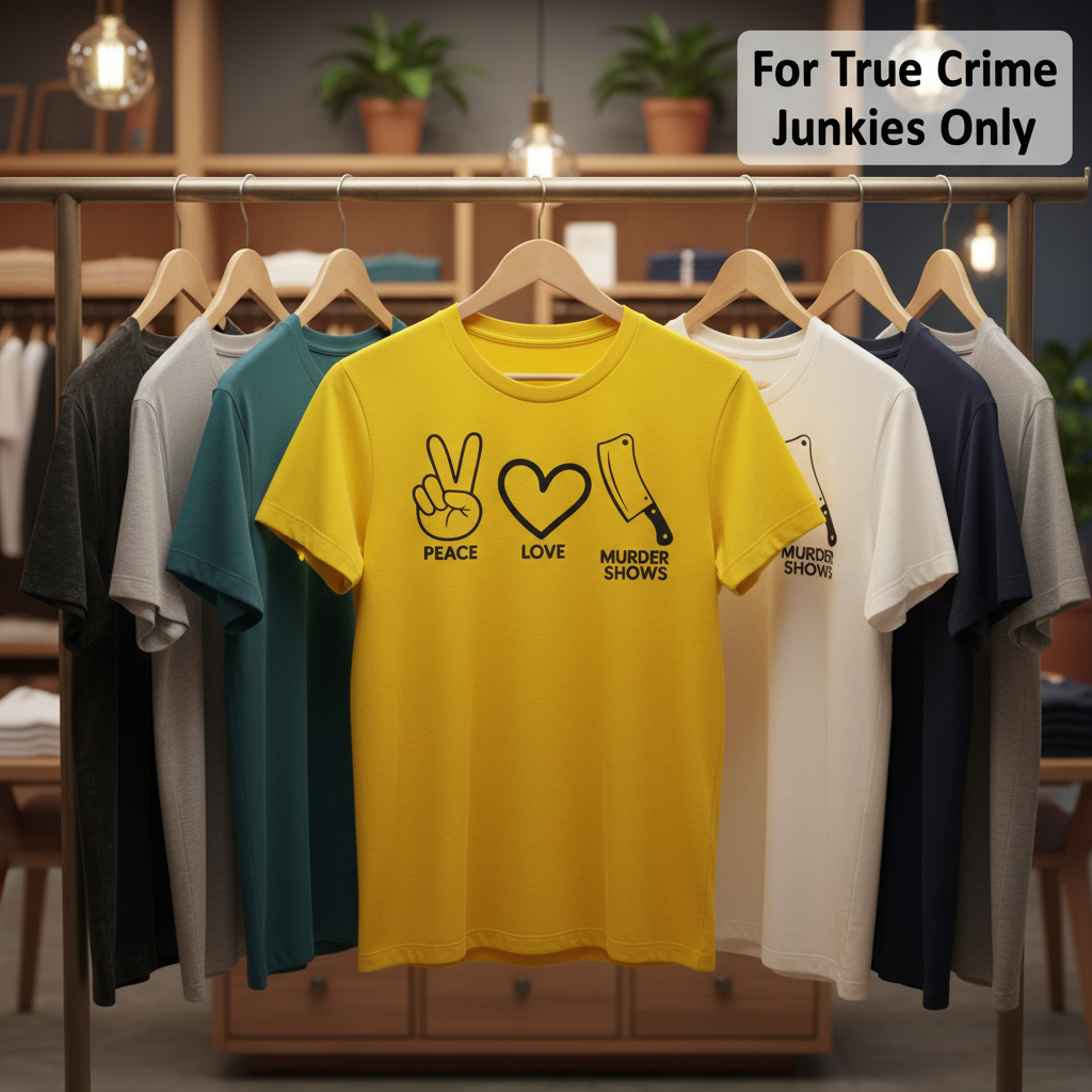 Peace Love Murder Shows T-Shirt_boutique_rack