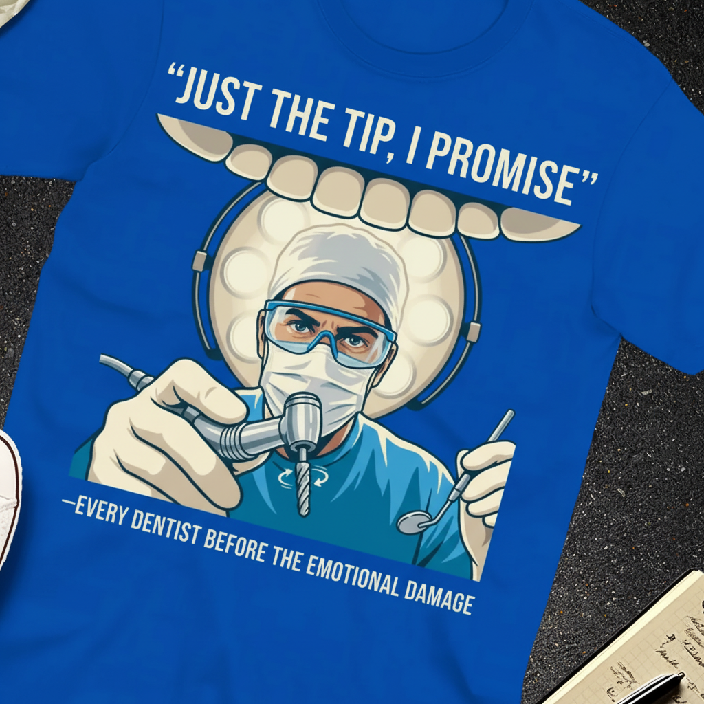Just the Tip Dentist Humor T-Shirt_extreme_za