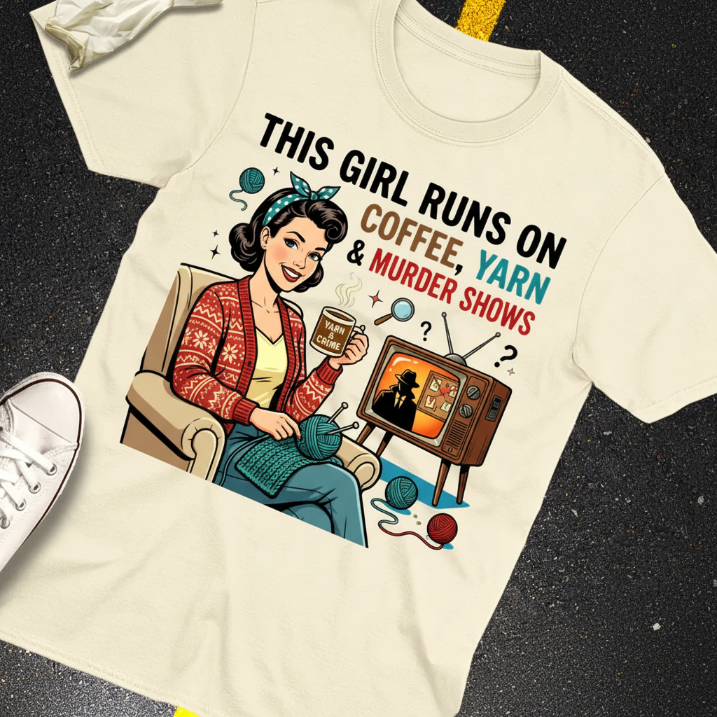 Coffee Yarn & Murder Shows T-Shirt_extreme_za
