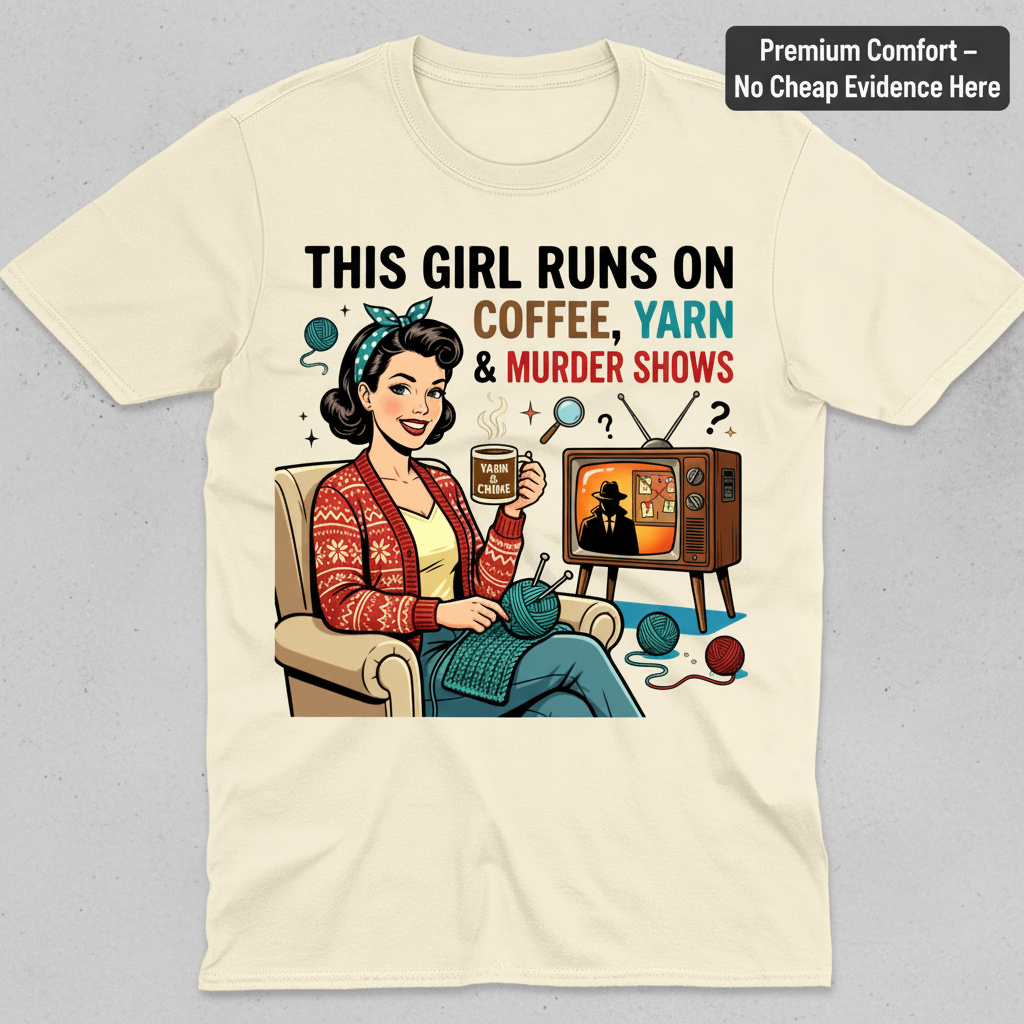 Coffee Yarn & Murder Shows T-Shirt_clean