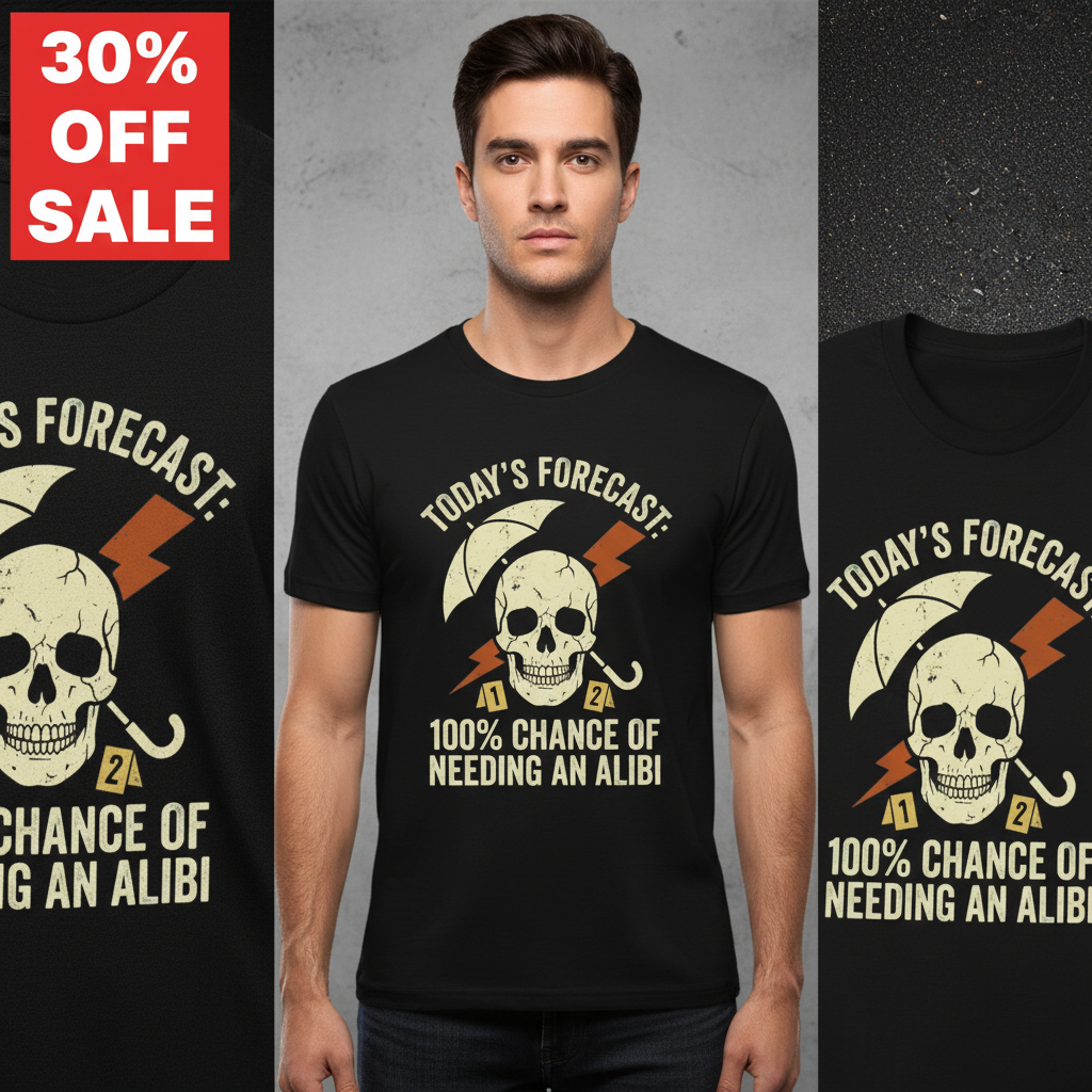 Forecast Alibi Humor T-Shirt_3_model