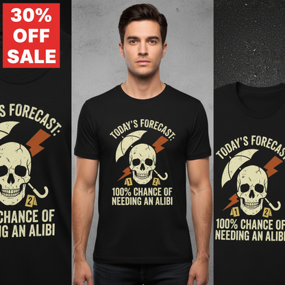 Forecast Alibi Humor T-Shirt_3_model