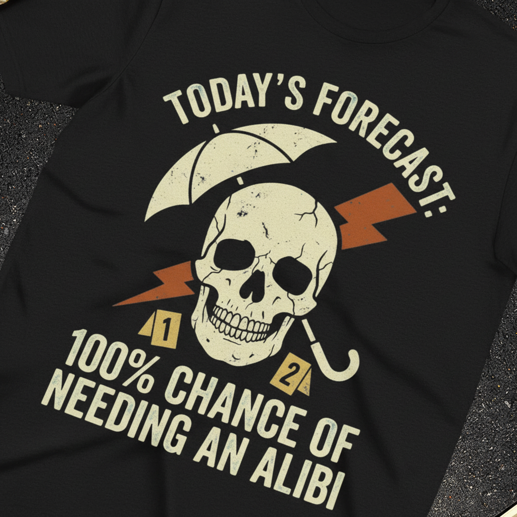 Forecast Alibi Humor T-Shirt_extreme_za