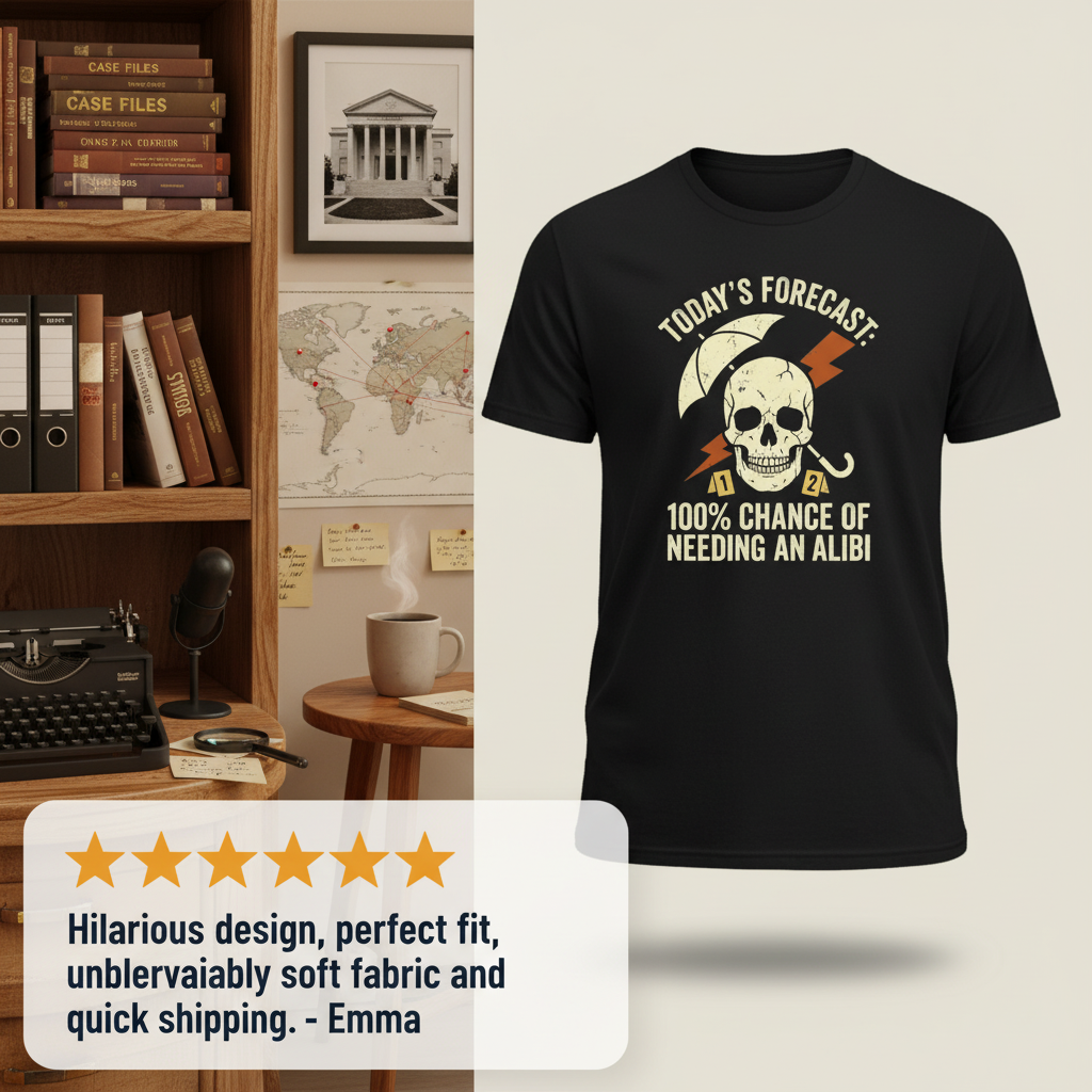 Forecast Alibi Humor T-Shirt_review_5star