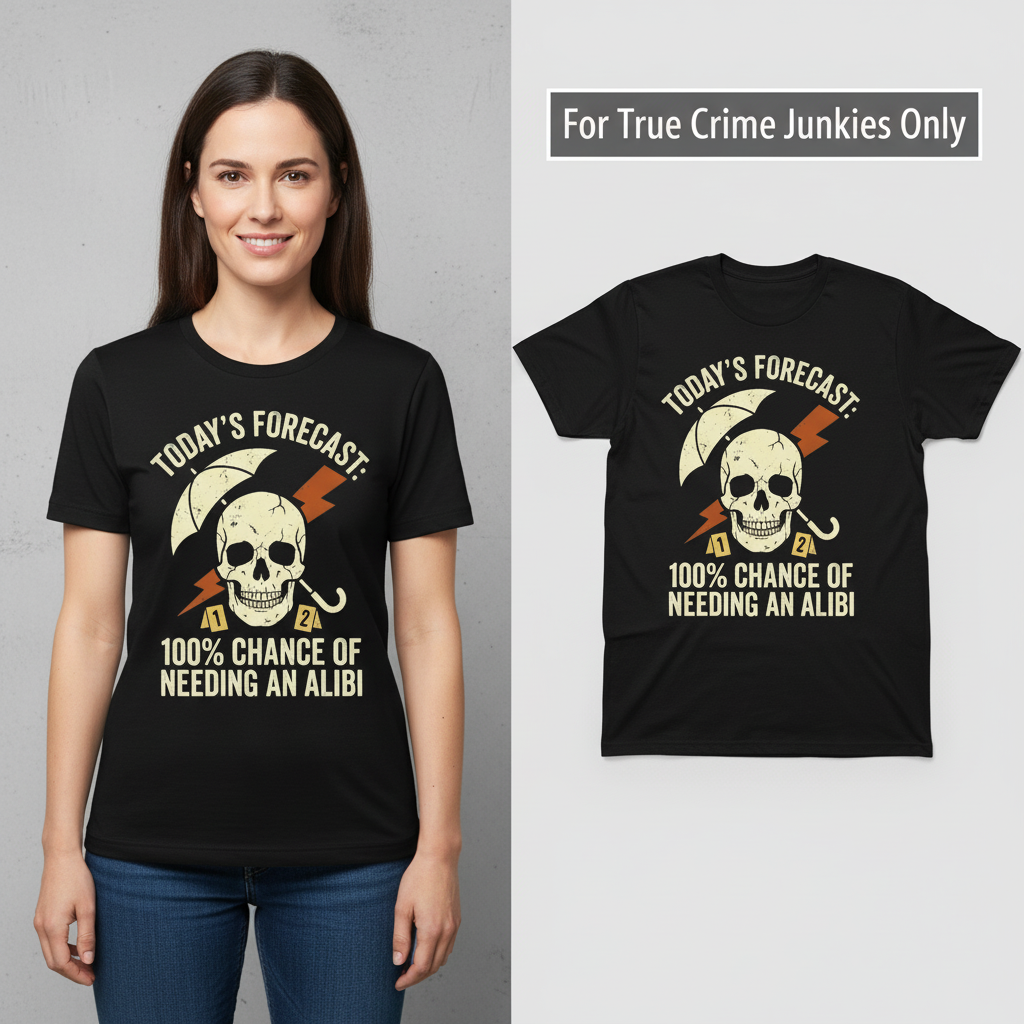 Forecast Alibi Humor T-Shirt_model_flat