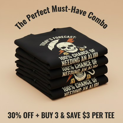 Forecast Alibi Humor T-Shirt_stacked_promotion