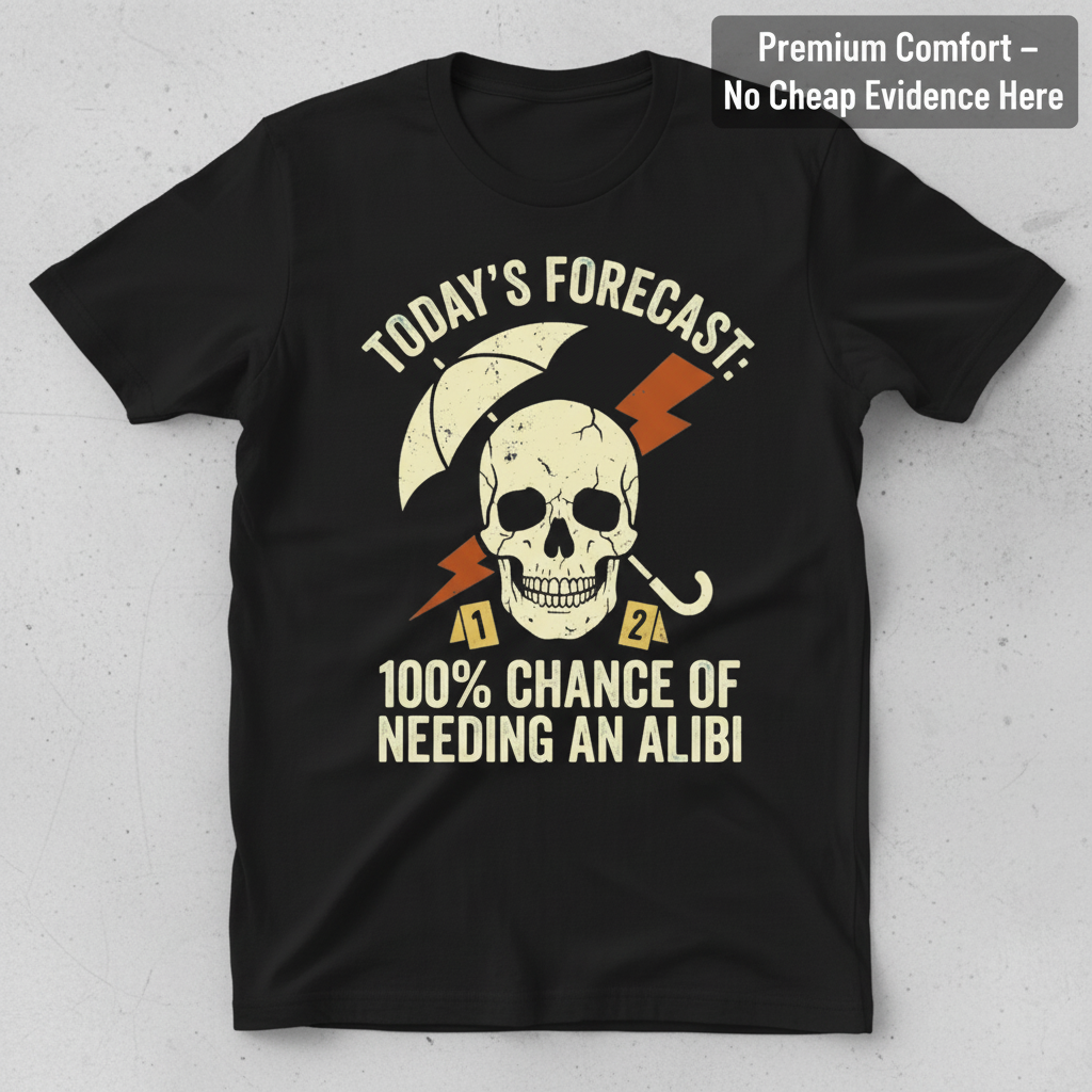 Forecast Alibi Humor T-Shirt_clean
