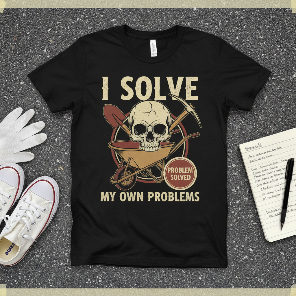 I Solve My Own Problems T-Shirt_3_model
