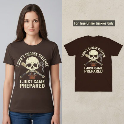 Prepared for Anything Skull T-Shirt_model_flat