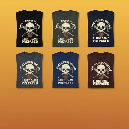 Prepared for Anything Skull T-Shirt_6color_grid