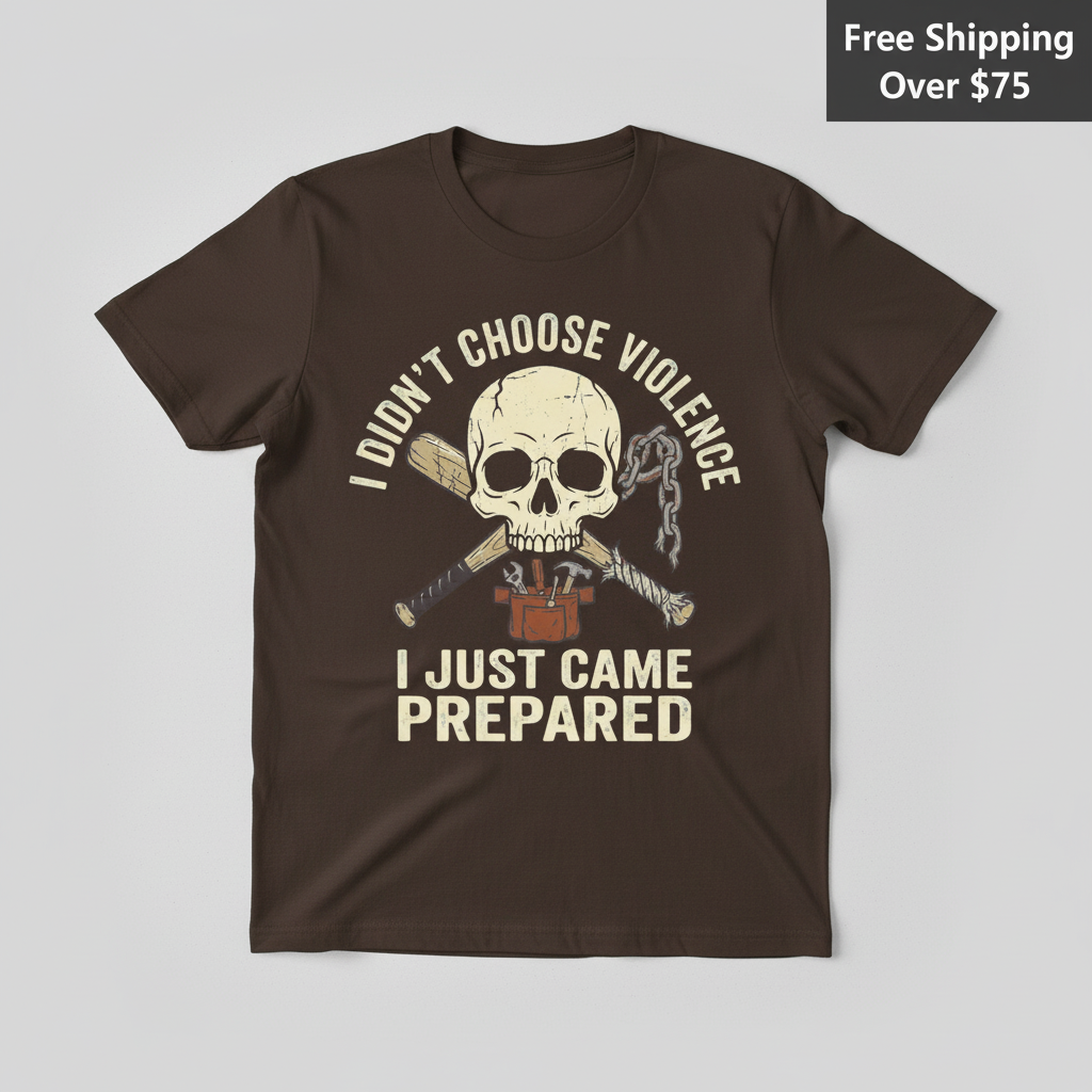 Prepared for Anything Skull T-Shirt_clean