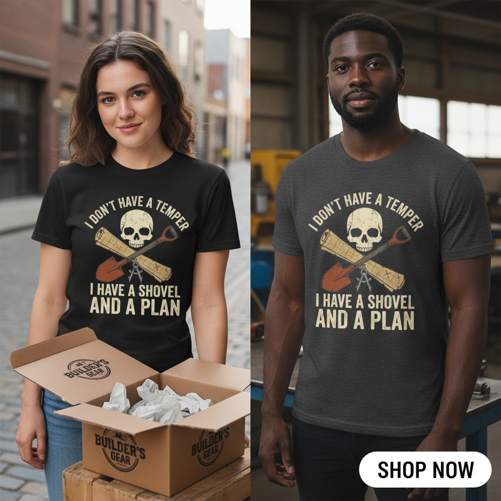 Shovel and a Plan Dark Humor T-Shirt_dual_lifestyle