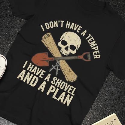 Shovel and a Plan Dark Humor T-Shirt_extreme_za