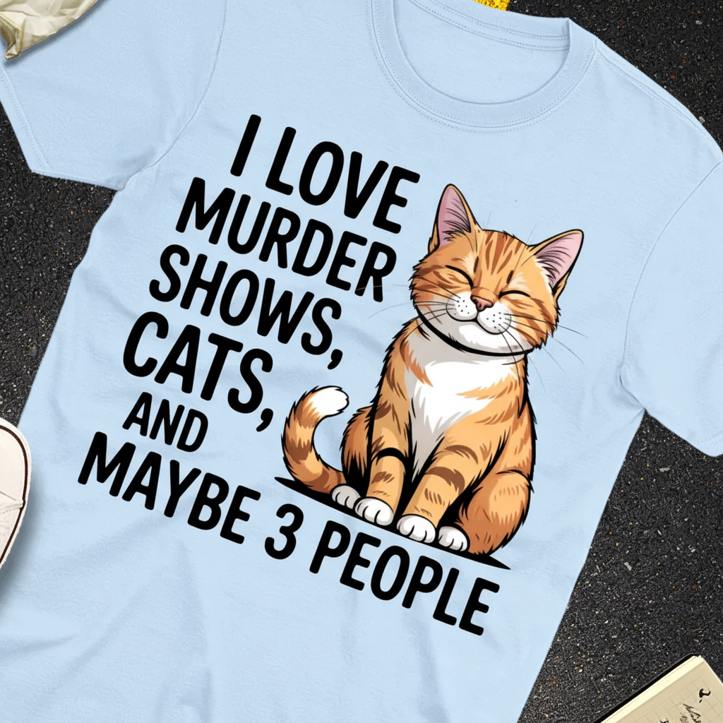 Murder Shows & Cats T-Shirt_extreme_za
