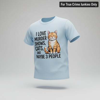 Murder Shows & Cats T-Shirt_3d_float
