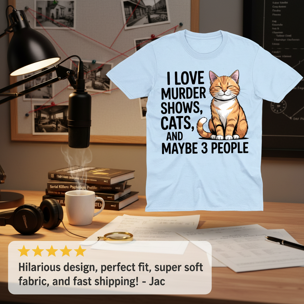 Murder Shows & Cats T-Shirt_review_5star