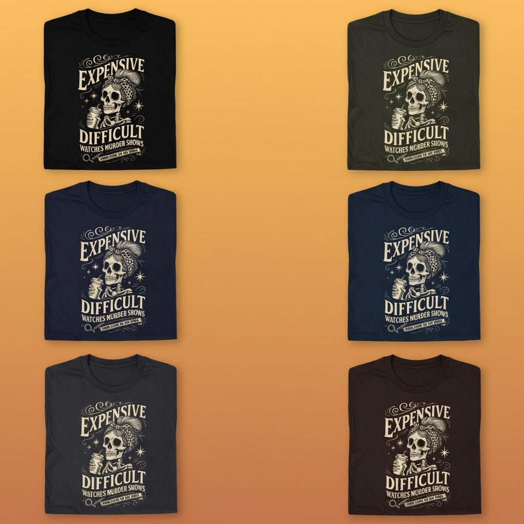 Expensive and Difficult T-Shirt_6color_grid