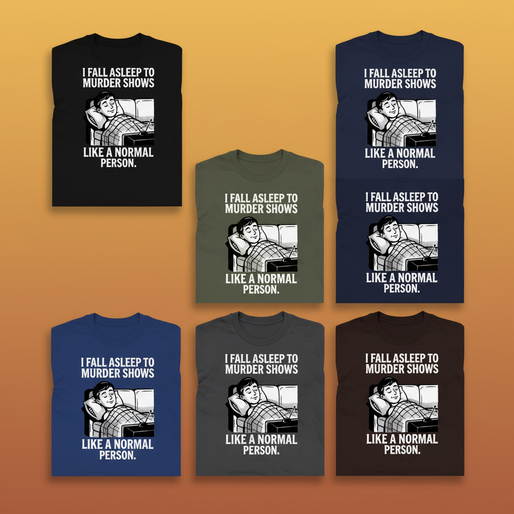 Murder Shows and Chill T-Shirt_6color_grid