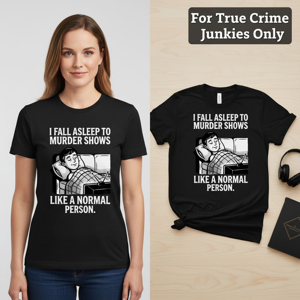Murder Shows and Chill T-Shirt_model_flat