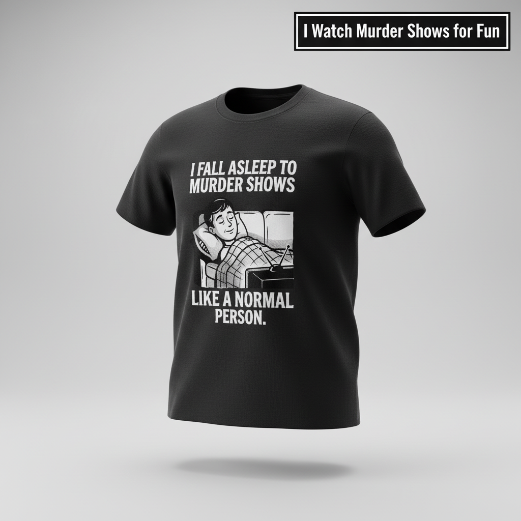Murder Shows and Chill T-Shirt_3d_float